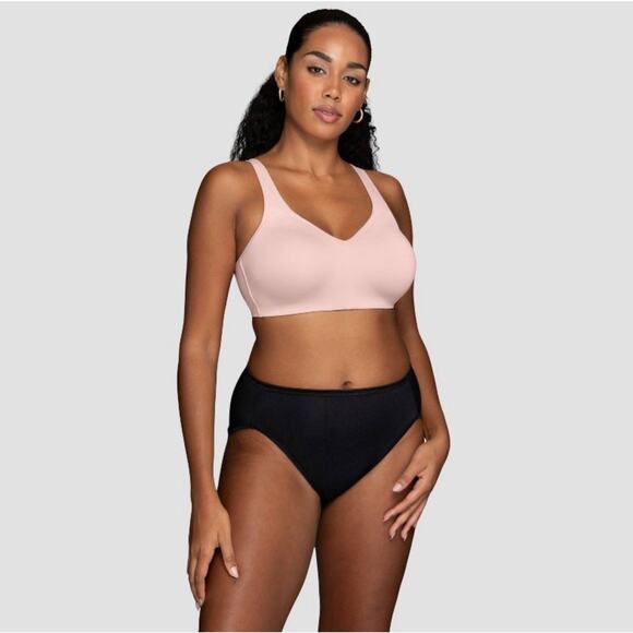 Vanity Fair Comfort Wireless Bra Pink 3XL Molded Cup Microfiber Lingerie - Picture 1 of 2